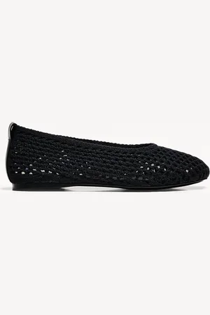 Bershka Geflochtene Ballerinas Damen 35 Schwarz