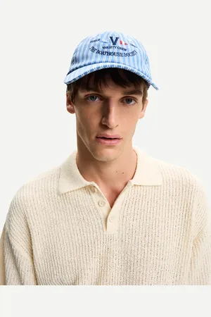 Bershka Gestreifte Basecap Mit Stickerei Herren Blau