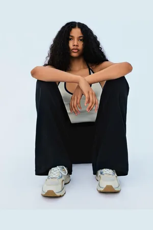 Bershka Schlaghose Damen Xs Schwarz