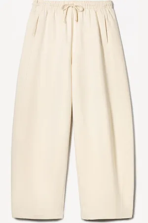 Bershka Barrel-Fit-Hose Aus Plüsch Damen Xs Sandfarbe