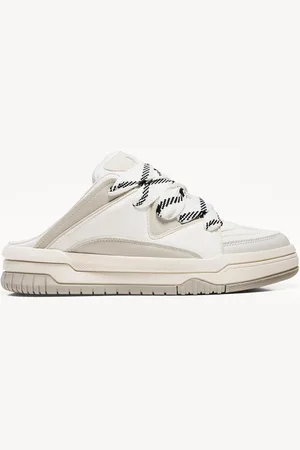 Bershka Skateboard-Sneaker Mit Offener Ferse Herren 39 Weiss