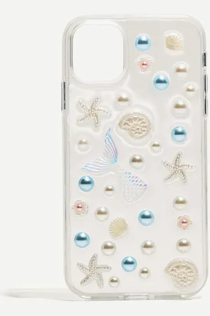 Bershka Iphone-Hülle Muscheln Damen Iphone 11 / Xr Blau