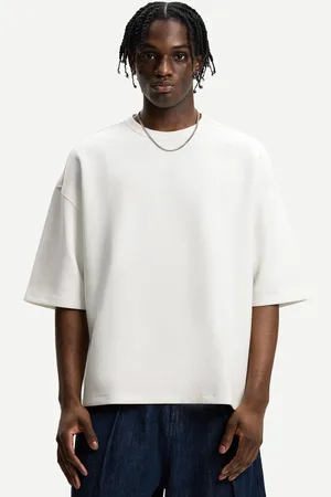 Bershka Oversize-T-Shirt Mit Kurzen Ärmeln Herren Xs Grbrochenes Weiss