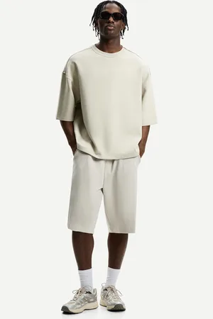Bershka Oversize-T-Shirt Mit Kurzen Ärmeln Herren Xs Steinfarbe