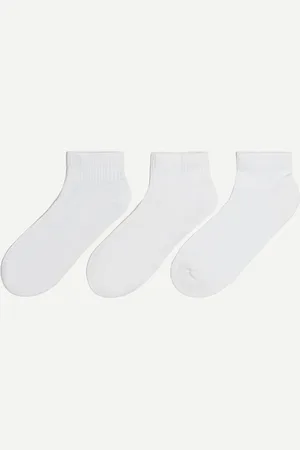 Bershka 3er-Pack Sportsocken Herren M Weiss
