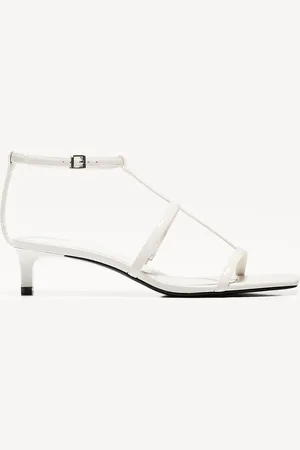 Bershka Absatzsandalen Mit Kitten-Heels Und Riemchen Damen 35 Weiss