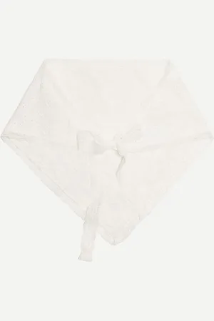 Bershka Halstuch Mit Schweizer Stickerei Und Spitzenkante Damen Weiss