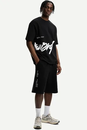 Bershka Frottee Bermuda Mit Print Herren S Schwarz