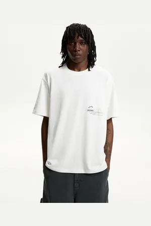 Bershka T-Shirt Mit Print Herren Xs Grbrochenes Weiss