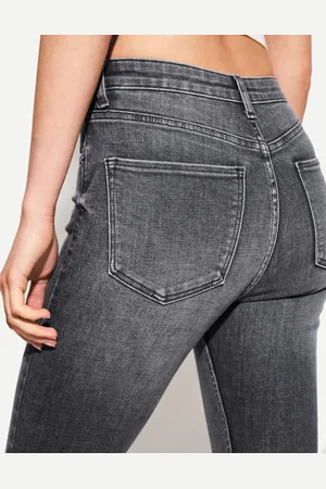 Bershka Skinny-Jeans Mit Sehr Hohem Bund Damen 32 Dunkelgrau