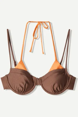 Bershka Bikini-Top Zum Überziehen Damen Xs Orange