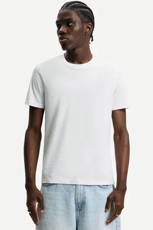 Bershka Basic-T-Shirt Herren S Weiss