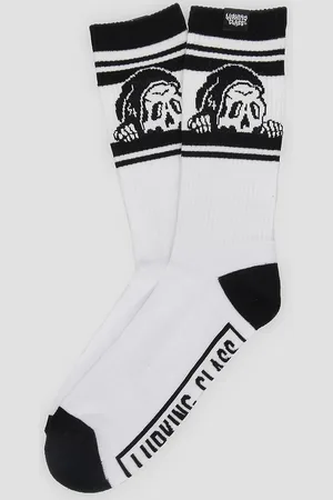 Lurking Class White Basic Ass Socken