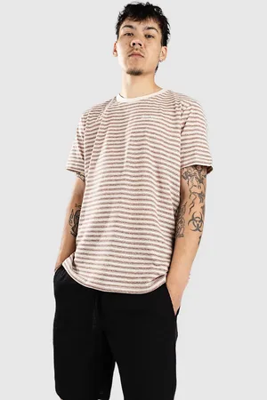 Anerkjendt Akrod S-S Cot-Linen Stripe T-Shirt