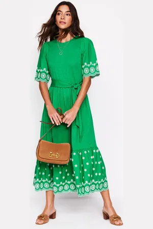 Boden Isabel Maxikleid mit Lochstickerei-Mix