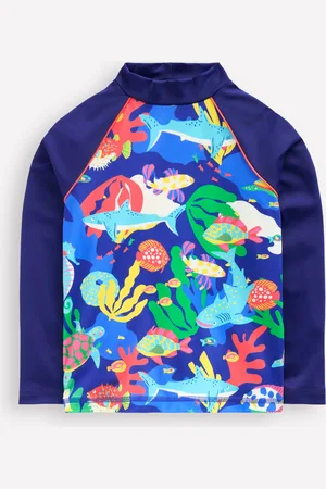 Boden Rash Top mit Logo-Bunt, Korallenriff