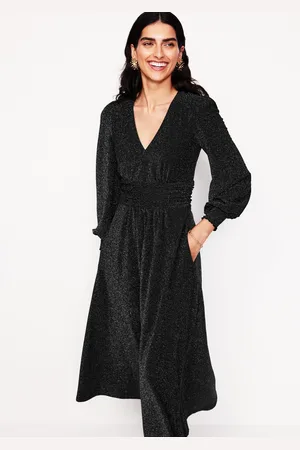 Boden Daphne Midikleid in Metallic-Optik