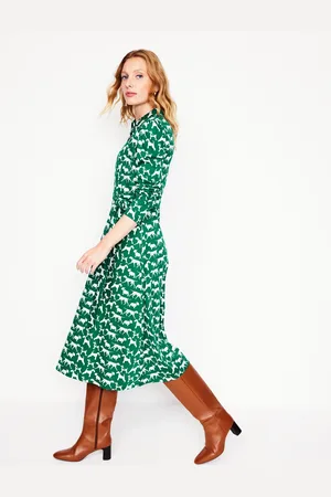 Boden Imogen Jerseykleid mit Kragen-Gras, Janet und Freunde