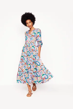 Boden Violet Midikleid aus Baumwolle-Bunt, Wiesen-Paisley