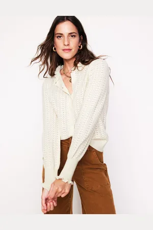 Boden Tia Pointelle-Cardigan mit Rüschen