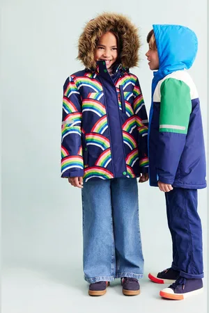 Boden Wasserdichter Allwettermantel-Schuluniform-Navy, Regenbogen