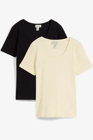 bonprix Rippshirt mit reiner Bio-Baumwolle (2er Pack)