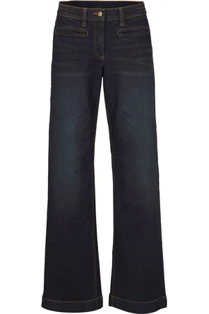 bonprix Wide Leg Jeans Mid Waist, Bequembund