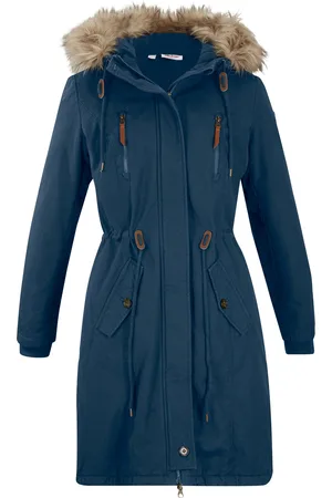 bonprix Winterparka mit Fellimitat-Kapuze