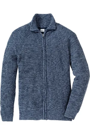 bonprix Strickjacke mit Rippstruktur und Baumwolle
