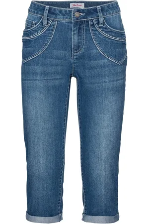 bonprix Straight Jeans Mid Waist, cropped