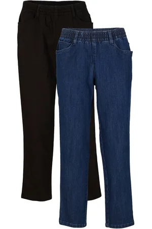 bonprix Straight Jeans, Mid Waist, Bequembund, (2er-Pack)