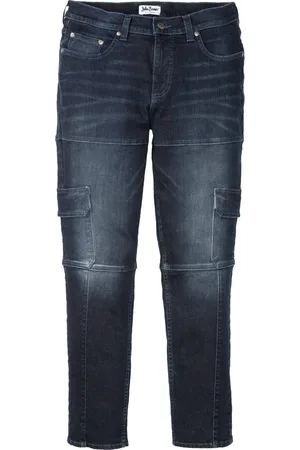 bonprix Slim Fit Cargo-Stretch-Jeans, Straight