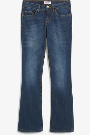 bonprix Bootcut Jeans Mid Waist, Stretch