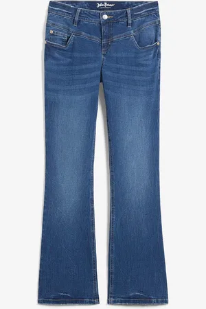 bonprix Bootcut Jeans Mid Waist, Stretch