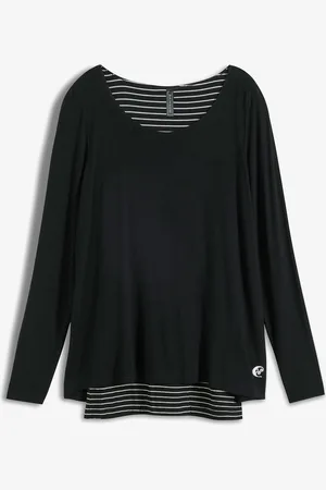 bonprix Longshirt mit Langarm doppellagig