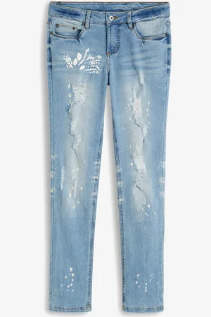 bonprix Straight-Jeans Mid Waist, Print