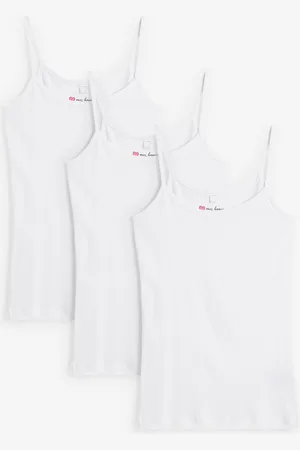 bonprix Spaghettiträger-Top aus reiner Baumwolle (3er Pack)