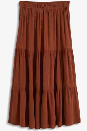bonprix Midirock aus Viskose Crinkle