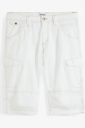 bonprix Leichte Jeans-Long-Cargobermuda, Relaxed Fit