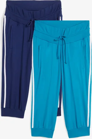 bonprix Jogginghose aus Baumwolle (2er Pack), Capri-Länge