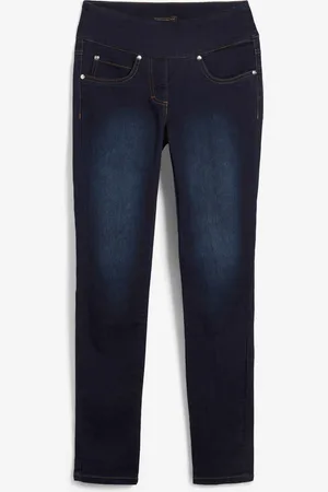 bonprix Straight-Jeans Mid Waist, Super Stretch mit Bequembund