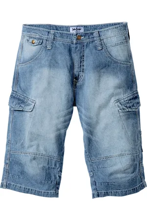 bonprix Leichte Jeans-Long-Cargobermuda, Relaxed Fit