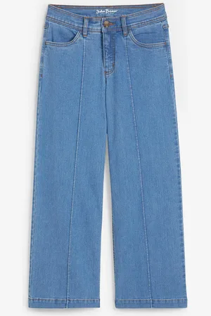 bonprix Wide Leg Jeans Mid Waist, cropped