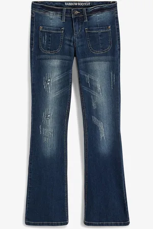 bonprix Flared Jeans Low Waist, Stretch