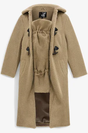 bonprix 3-in-1 Umstandsmantel mit Trageeinsatz aus Teddyfleece