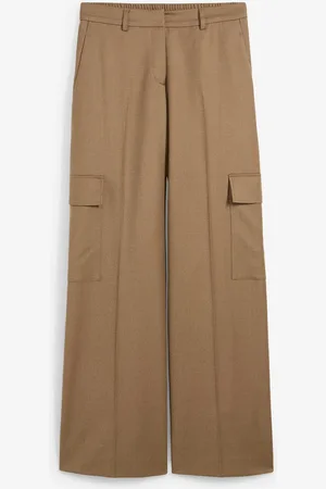 bonprix Woll-Cargohose, weit geschnitten