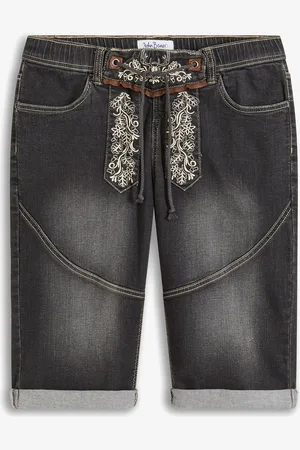 bonprix Stretch-Jeans-Bermuda mit Stickerei, Regular Fit