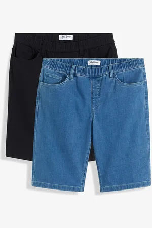 bonprix Stretch Schlupfjeans-Bermuda, Regular Fit (2er Pack)