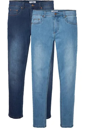bonprix Slim Fit Power-Stretch-Jeans, Tapered (2er Pack)
