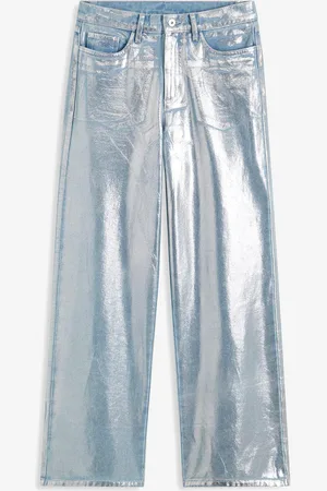 bonprix Wide-Leg-Jeans, mit Glanzbeschichtung